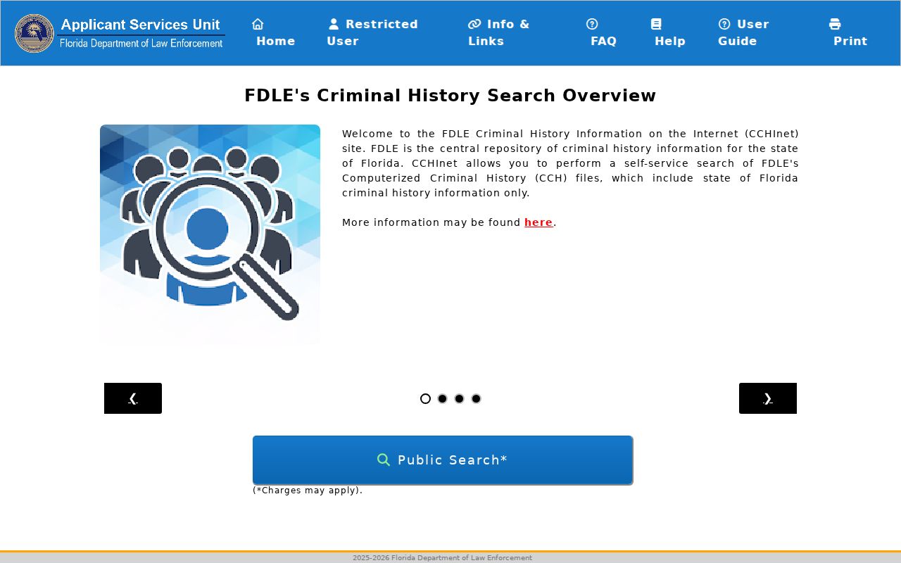 Clay County criminal history FDLE instant search