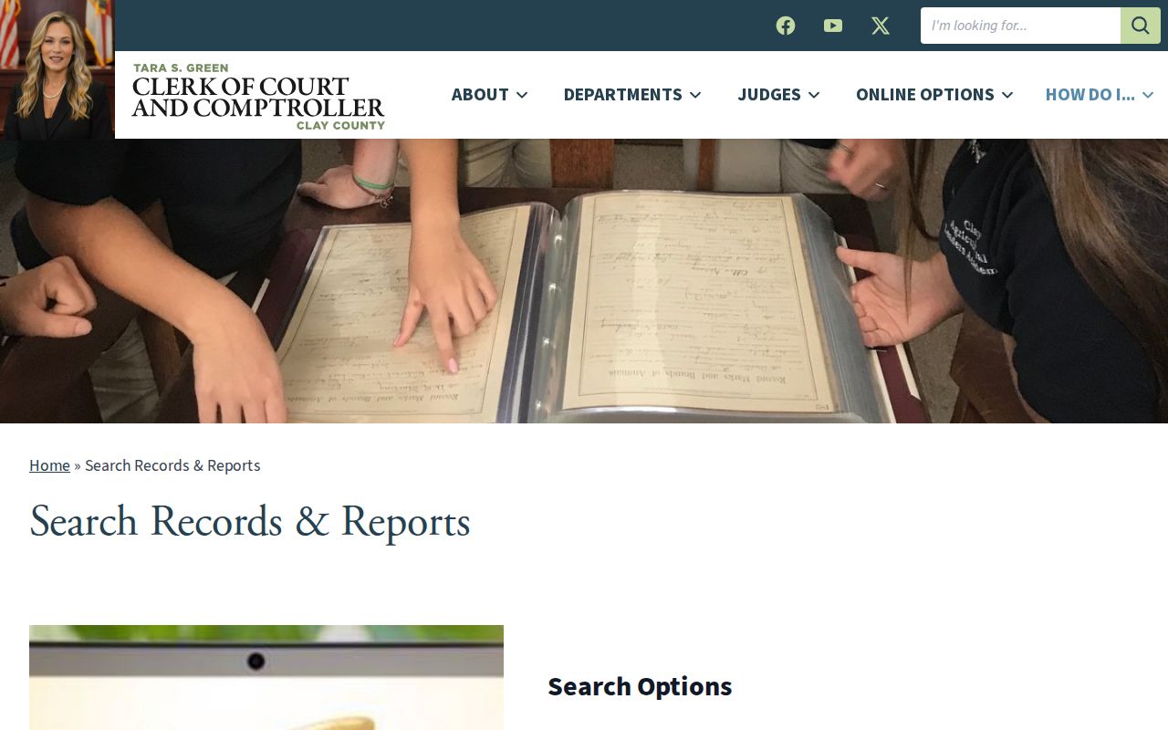 Clay County criminal history court records search options